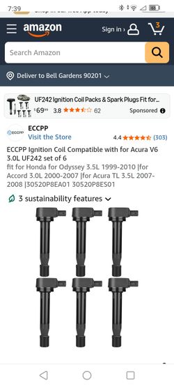 ECCP UF242  Ignition Coil Honda/Acura v6