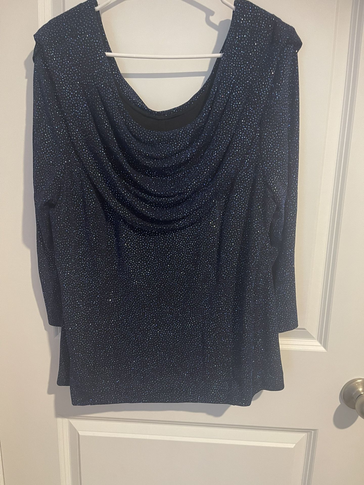 R&M Richards By Karen Kwong Cobalt Blue Size 18 Top