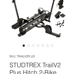 STUDTREX TrailV2 Plus Hitch 2-Bike Rack with Ramp