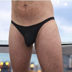 Men's Low-Waist Black brief Underwear