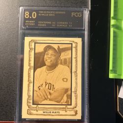 Willie Mays ‘80 Baseball Legends Card—Graded