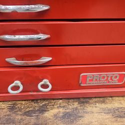 Expensive PROTO TOOL BOX METAL W  Key N TOOLS)  Vintage  350 