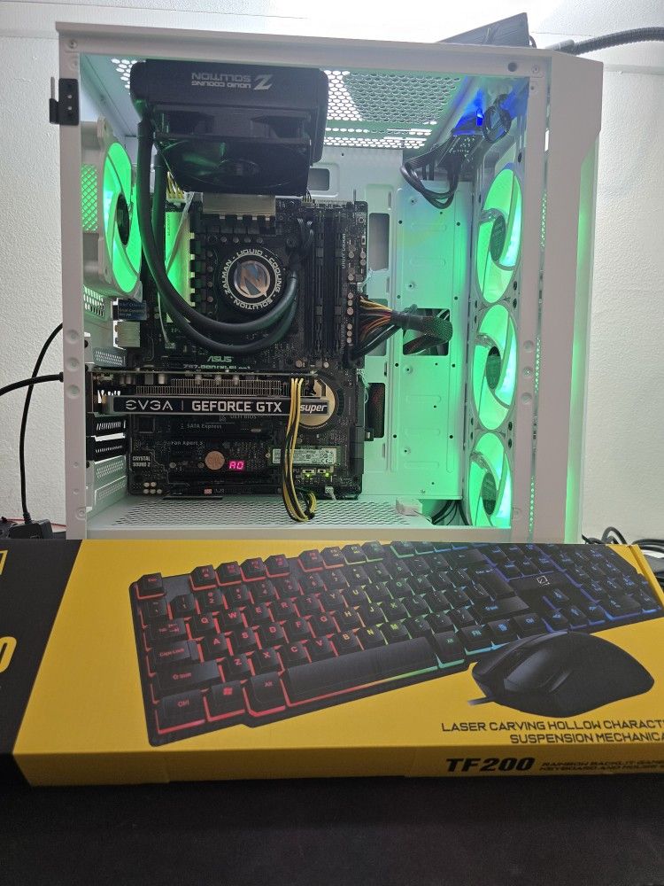 gaming pc desktop computer intel i7, gtx 1650 super, 16 gb ram, nvme, hdd, wifi zalman bundle