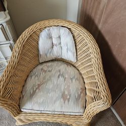 Two Vintage Rattan Chairs 