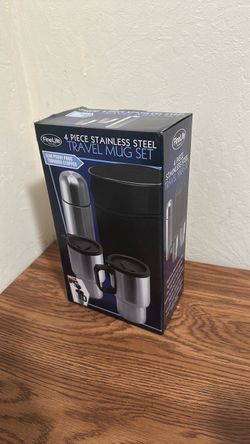 FineLife 4-Piece Stainless Steel Travel Mug Set