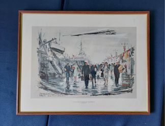 Print " Homecoming Of Destroyer Squadron 24 From Vietnam,  Newport R.I. 