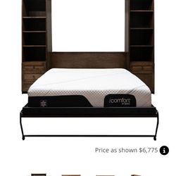 Full Murphy Bed With Shelves