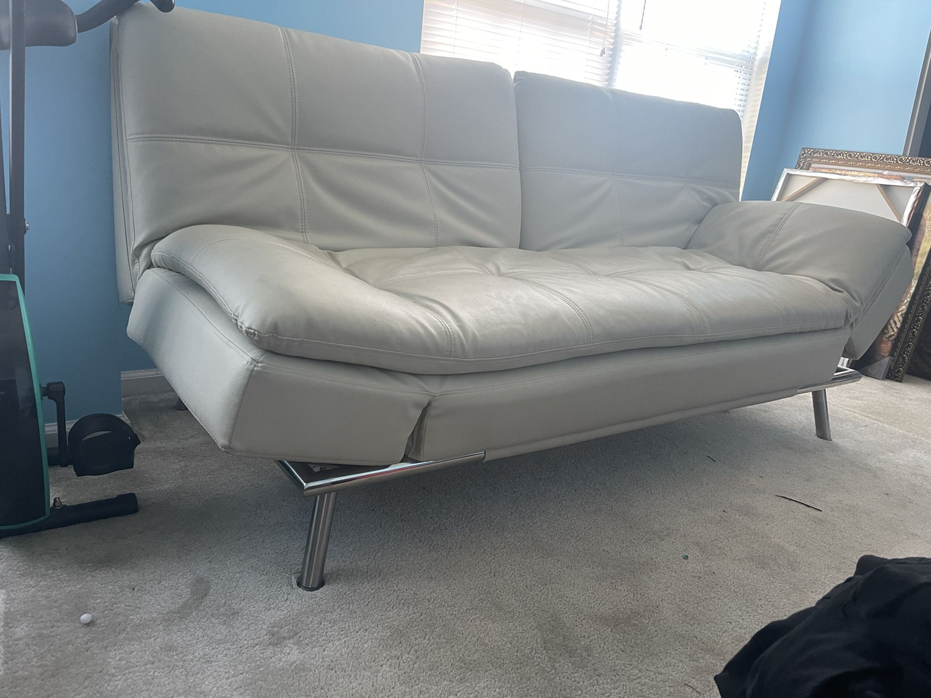 Leather Futon With Charging System