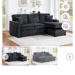 $369 Sectional Pull Out Bed With Storage 