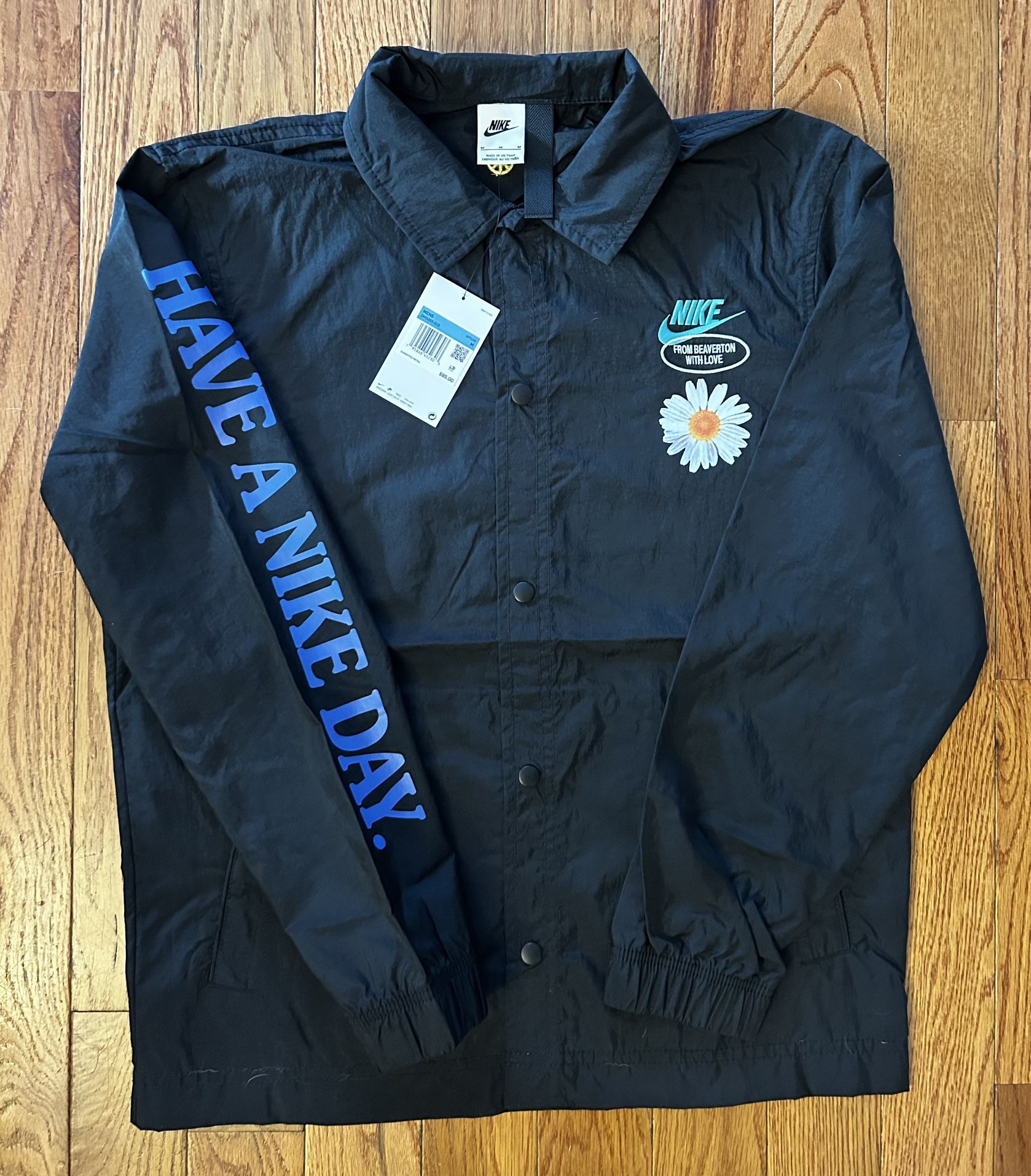 Nike “From Beaverton With Love” Flower Button-Up Jacket Sz Medium NEW