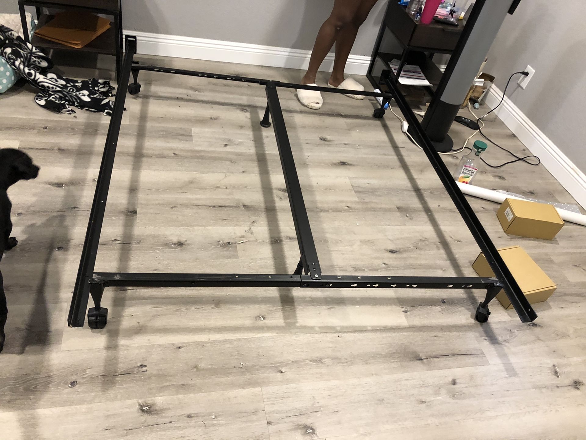 Queen metal bed frame