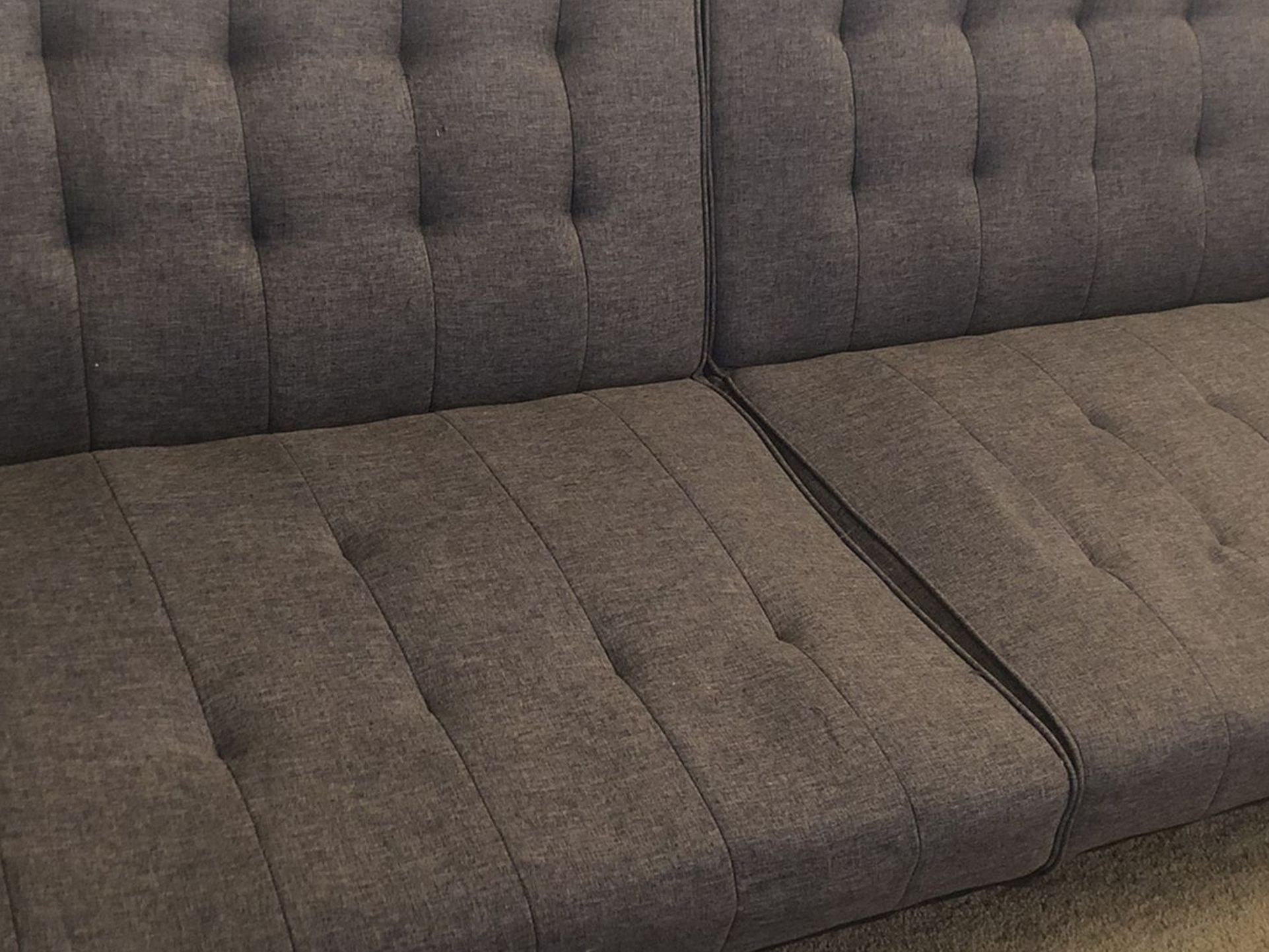 *PENDING PICK-UP* Gray Linen Futon Sofa