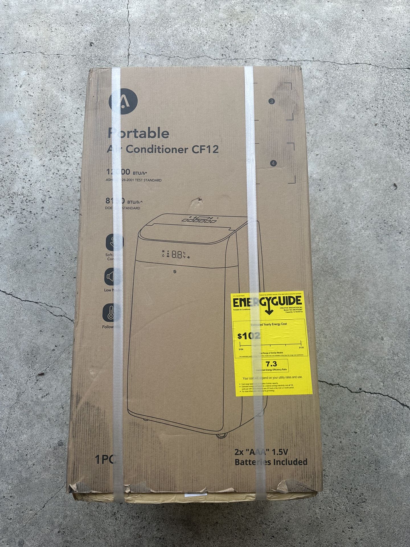 Garvee 12,000 BTU Portable Air Conditioner Cools 550 Sq. Ft. with Dehumidifier and Remote Control