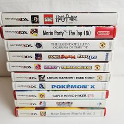 Original Nintendo 3DS Video Game Bundle Lot Of 10 TESTED
