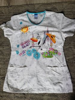 Disney Olaf Scrub Top