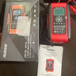 10A Car Battery Charger, 12V/24V Smart Automatic Battery Automotive 7-Stage Charging Battery Maintainer with Pulse Repair Function, Trickle Charger fo