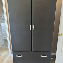 ESPRESSO WOOD ARMOIRE $60