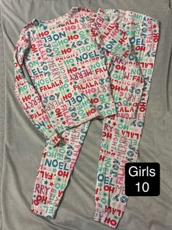 Youth girls 10 Christmas pajama set