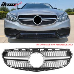 Fits 2014–2016 Benz E-Class W212 S212 E63 Style Front Upper Mesh Grille W/Silver Bar