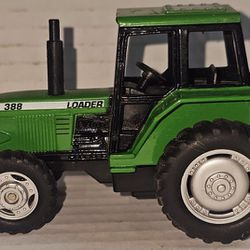 Vintage Diecast Green Loader Tractor 388 3-3/4