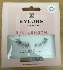 Eylure London 3/4 Length No-Trim No. 003 False Lashes with Lash Glue Included