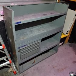 Metal Gray Cargo Van Shelf / Shelving & Draws
