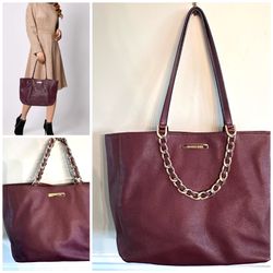 Authentic Michael Kors Harper Genuine Pebbled Leather Shoulder Bag Tote 