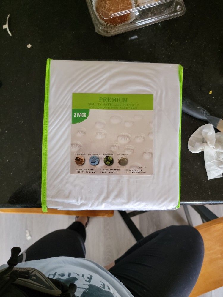 Twin Bed Mattress Protector 2 Pack, Brand New