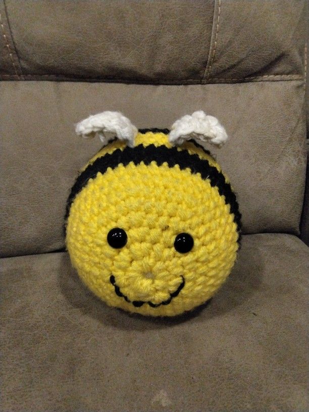 Large Crochet Bee