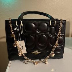 Coach Maggie Small Tote With Bag Chain & Extended Strap