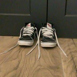 (Black High Top Vans) Youth Size 2.5