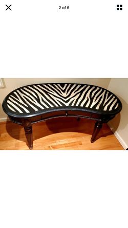 Large Zebra Desk Marble Top by Hooker Furniture Seven Seas