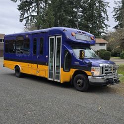 2016 Ford E450 Shuttle Bus • Skoolie/RV Build Ready • Wheelchair Lift • Party Bus