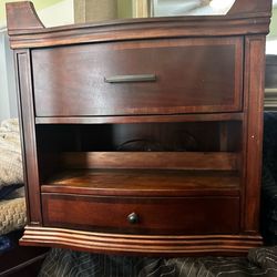 2 - Furnlite Wooden Nightstands with Built-in Light