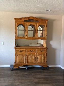China Hutch Wood Cabinet Buffet