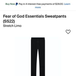 Essentials Sweatpants SS22