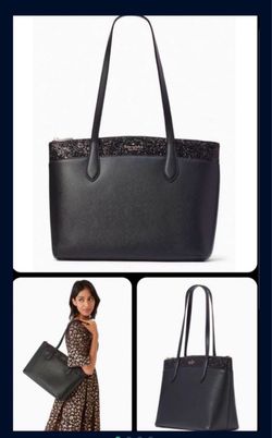 Kate Spade Black Glitter Tote Bag