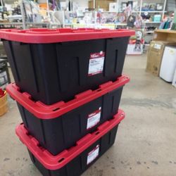 Hyper Tough 27-Gallon Snap-Lid Plastic Storage Bin