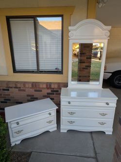 Dresser with Mirror and Toy Chest