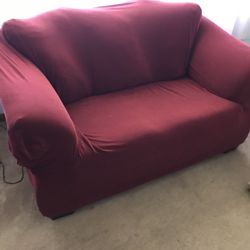 NEW Rust/Burgundy  Loveseat Cover