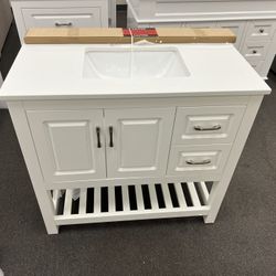 36 inch Vanity With Quartz Top 