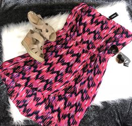 Express strapless chiffon dress