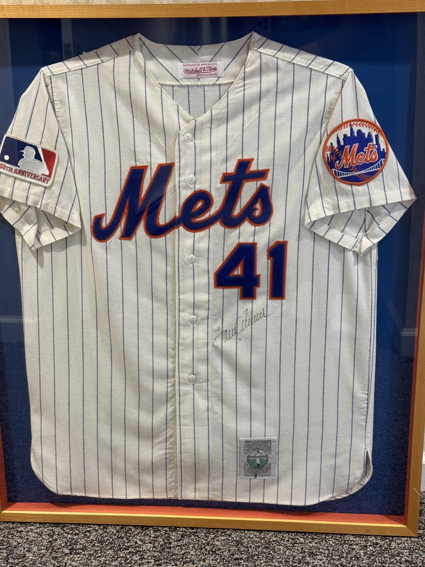 New York Mets Tom Seaver signed framed jersey