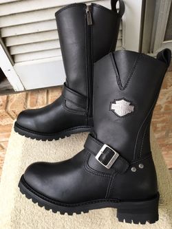 Harley-Davidson Men's Bladen 9-Inch Black Leather Motorcycle Boots