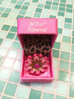 Betsy Johnson flower ring from Vegas