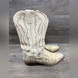 SOLD Dan Post Vintage Western Cowboy Boots with Snakeskin Python Animal Men