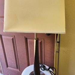 Lamp With Outlets And Switch In Base