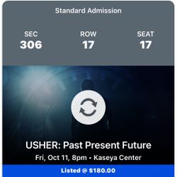 Usher Concert Ticket For Sale 
