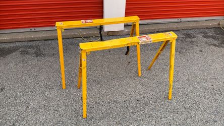Contractor Saw Horses Adjustable Heights 