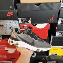 Nike React Element 87 Anthracite Black size 10 USED But Clean 